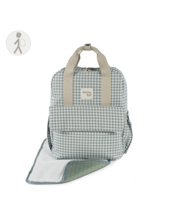 Τσάντα Αλλαξιέρα Backpack I Love Vichy Green | Walking Mum Τσάντα Αλλαξιέρα Backpack I Love Vichy Green | Walking Mum