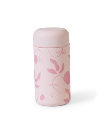 Θερμός Φαγητού Leaves Dusty Pink 500ml | Saro