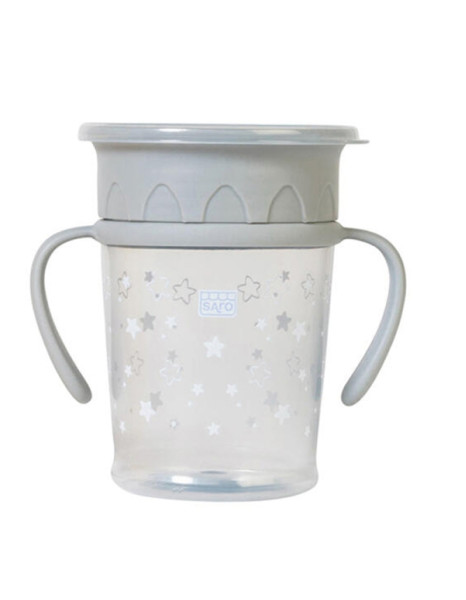 Ποτηράκι Εκπαιδευτικό Γκρι 360°- 225ml.6+Μ