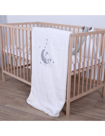 Κουβέρτα Κούνιας Luna Microline Γκρι 110x140εκ. | Bimbidreams
