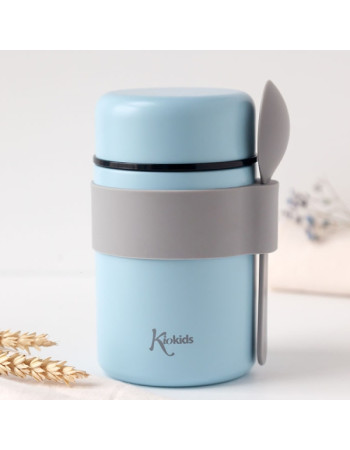Βρεφικό Θερμός Φαγητού με Κουταλάκι Σιέλ 500ml. | Kiokids Βρεφικό Θερμός Φαγητού με Κουταλάκι Σιέλ 500ml. | Kiokids