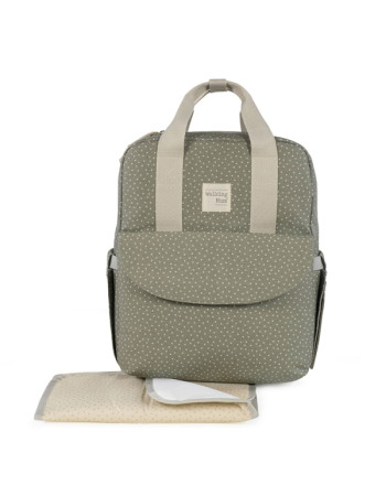 Τσάντα Αλλαξιέρα Backpack Poppy Olive Πουά | Walking Mum