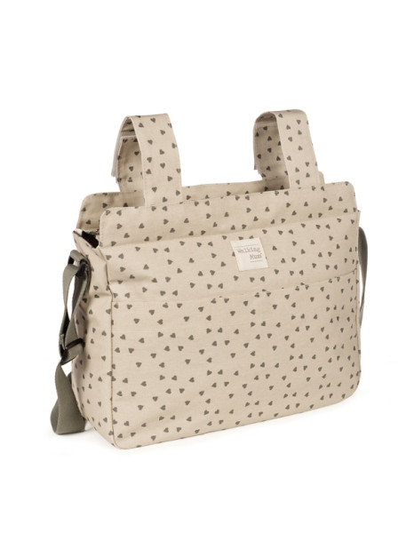Τσάντα Αλλαξιέρα Poppy Olive Hearts