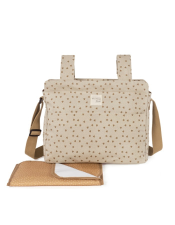 Τσάντα Αλλαξιέρα Poppy Cinnamon Hearts | Walking Mum
