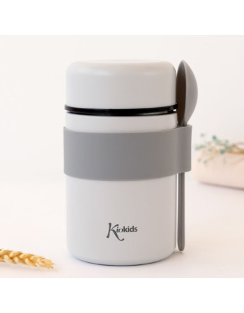Βρεφικό Θερμός Φαγητού με Κουταλάκι Γκρι 500ml. | Kiokids Βρεφικό Θερμός Φαγητού με Κουταλάκι Γκρι 500ml. | Kiokids