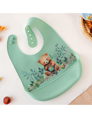 Σαλιάρα Σιλικόνης Little Bear | Kiokids