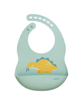 Σαλιάρα Σιλικόνης Happy Dinos Mint | Saro Σαλιάρα Σιλικόνης Happy Dinos Mint | Saro