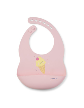 Σαλιάρα Σιλικόνης Ice Creams Pink | Saro Σαλιάρα Σιλικόνης Ice Creams Pink | Saro