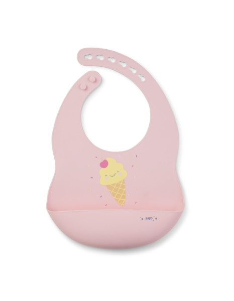 Σαλιάρα Σιλικόνης Ice Creams Pink