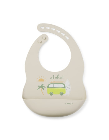Σαλιάρα Σιλικόνης Aloha Beige | Saro Σαλιάρα Σιλικόνης Aloha Beige | Saro