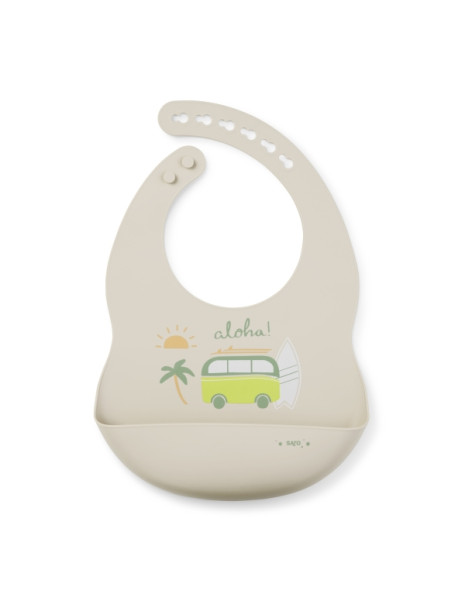 Σαλιάρα Σιλικόνης Aloha Beige