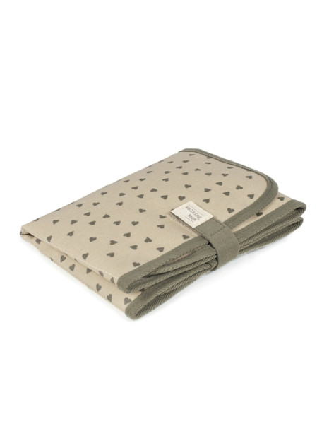 Αλλαξιέρα Στρωματάκι Poppy Olive Hearts
