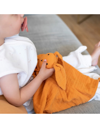 Πανάκι Παρηγοριάς Bemini Orange Bunny 100%Cotton | Bemini