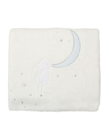 Κουβέρτα Κούνιας Bunny Microline Σιέλ 110x140εκ. | Bimbidreams