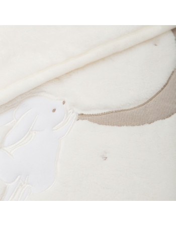 Κουβέρτα Κούνιας Bunny Microline Μπεζ 110x140εκ. | Bimbidreams