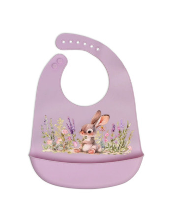 Σαλιάρα Σιλικόνης Lavender  Bunny | Kiokids