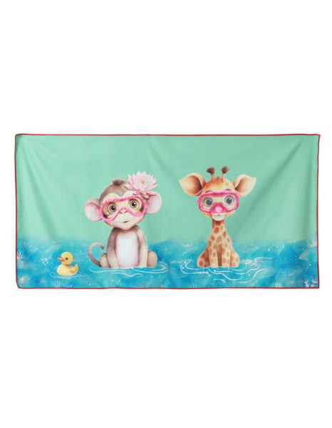 Πετσέτα Παραλίας Microfiber Safari Fun Fuchsia 75x150εκ.