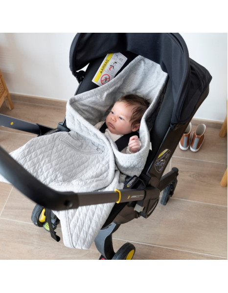 Bemini Biside® Κουβέρτα Ταξιδιού Quilt Grey 0-12M