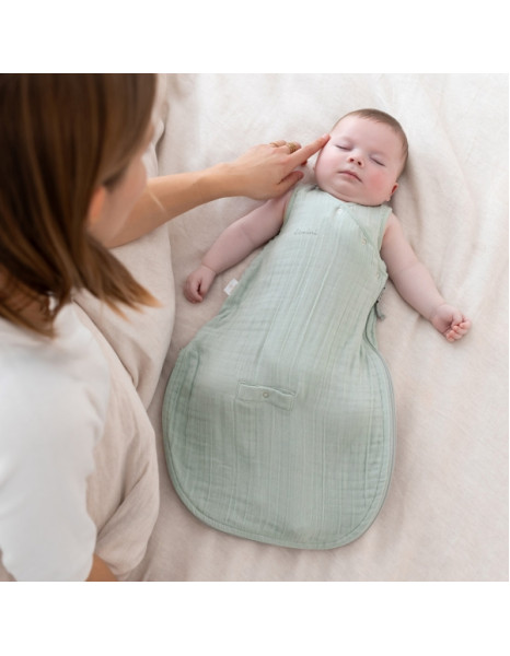 Bemini Magic Bag®0.5Tog Mint Swaddle 1-4M.
