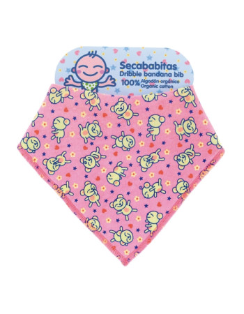 Σαλιάρα Μπαντάνα Teddies Pink | Laken Junior