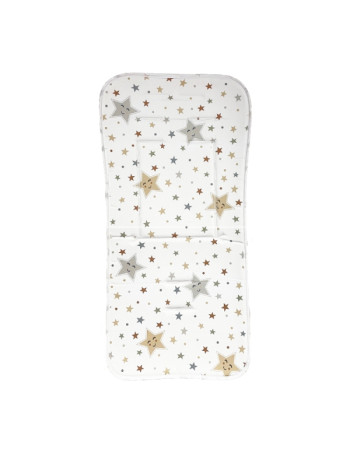 Κάλυμμα Καροτσιού Stars Λευκό 35x80cm. | Gamberritos Κάλυμμα Καροτσιού Stars Λευκό 35x80cm. | Gamberritos
