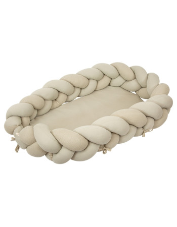 Βρεφική Φωλιά Ύπνου Πλεξούδα με Memory Foam "Olive" 85x62 εκ. | Bimbidreams