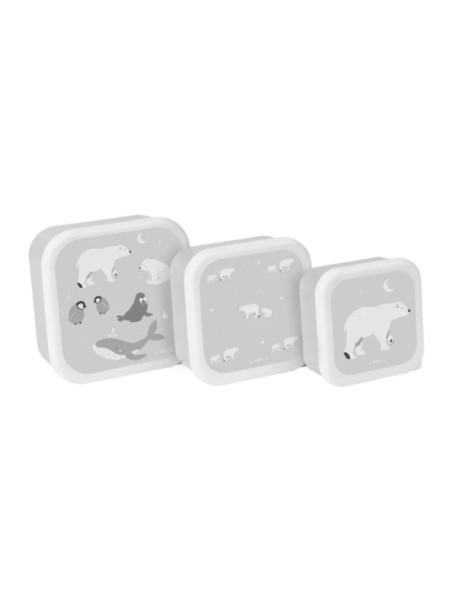 Δοχείο Φαγητού Saro Polar Bear Grey (Σετ 3τμχ) Δοχείο Φαγητού Saro Polar Bear Grey (Σετ 3τμχ)