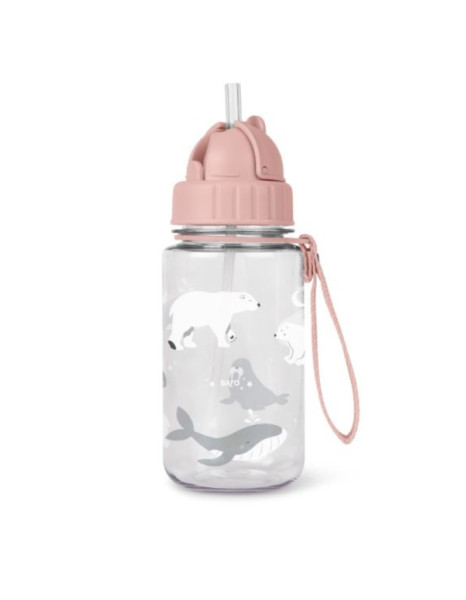 Παγούρι Saro Polar Bear Dusty Pink 400ml.
