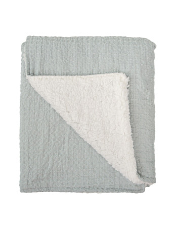 Κουβέρτα Αγκαλιάς διπλής όψης Πικέ/Fleece Μπλε 80x110εκ. | Bimbidreams Κουβέρτα Αγκαλιάς διπλής όψης Πικέ/Fleece Μπλε 80x110εκ. | Bimbidreams