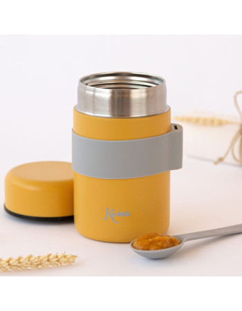 Βρεφικό Θερμός Φαγητού με Κουταλάκι Ώχρα 500ml. | Kiokids