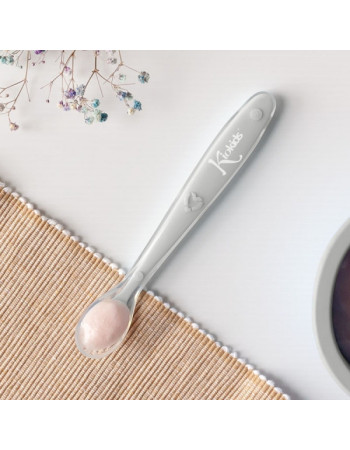 KIOKIDS BABY GREY SILICONE SPOON