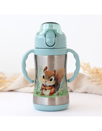 Παγούρι Θερμός με Λαβές Σκιουράκι 280ml.6+Μ | Kiokids