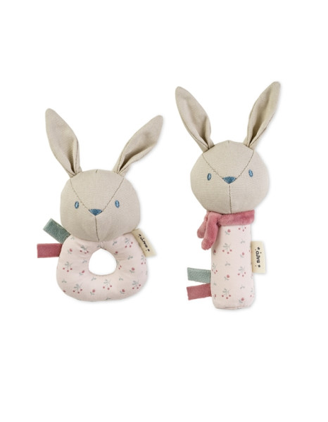 Σετ Κουδουνίστρες Cotton Bunnies Blossom