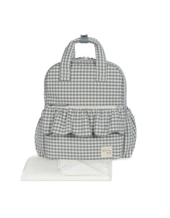 Τσάντα Αλλαξιέρα Backpack Praline Vichy Matcha | Walking Mum Τσάντα Αλλαξιέρα Backpack Praline Vichy Matcha | Walking Mum