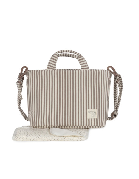 Τσάντα Αλλαξιέρα Praline Strips Moka 44x29x12εκ.