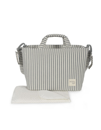 Τσάντα Αλλαξιέρα Praline Strips Matcha 44x29x12εκ. | Walking Mum Τσάντα Αλλαξιέρα Praline Strips Matcha 44x29x12εκ. | Walking Mum