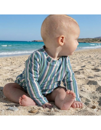 Μπλούζα με Αντιηλιακή προστασία SPF50+ Strips 9-12 μηνών | Walking Mum