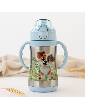 Παγούρι Θερμός με Λαβές Σκυλάκι 280ml.6+Μ | Kiokids