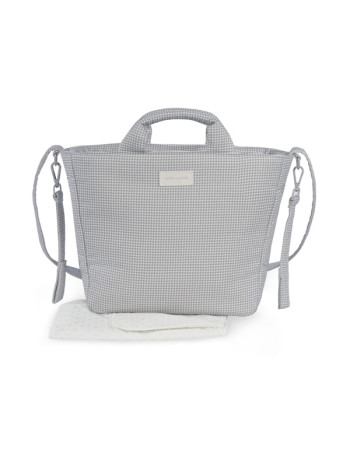 Τσάντα Αλλαξιέρα Little Bloom Vichy Grey | Pasito a Pasito