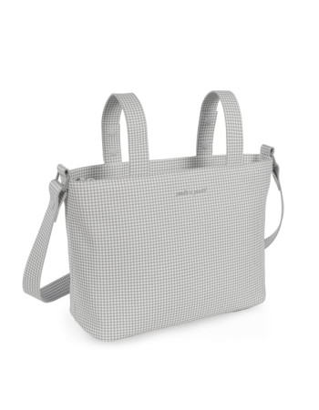 Τσάντα Αλλαξιέρα Little Bloom Vichy Grey Mini 37x24x13εκ. | Pasito a Pasito