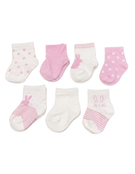 Καλτσάκια Newborn Ροζ Σετ 7τμχ. Καλτσάκια Newborn Ροζ Σετ 7τμχ.