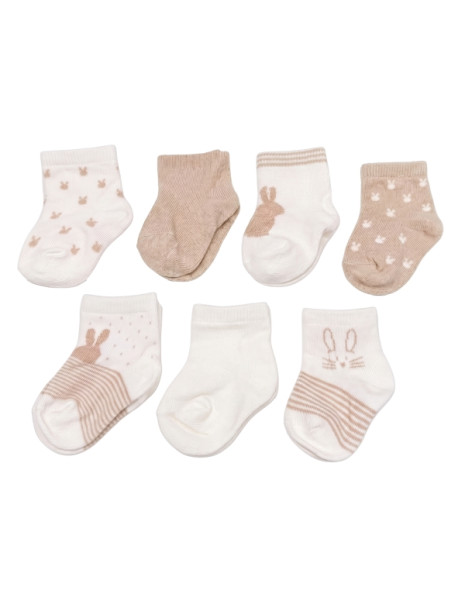 Καλτσάκια Newborn Μπεζ Σετ 7τμχ.