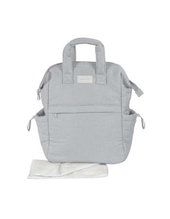 Τσάντα Αλλαξιέρα Backpack Little Bloom Vichy Grey | Pasito a Pasito