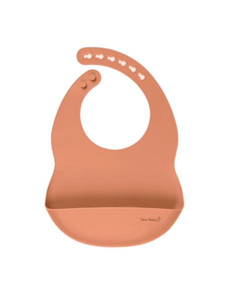 Σαλιάρα Σιλικόνης Eco Friendly Terracotta