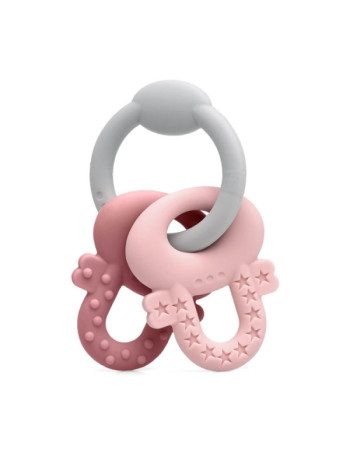 Μασητικό Σιλικόνης Keys Ροζ | Kiokids