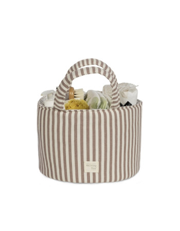Καλάθι Οργάνωσης Praline Strips Moka 22x16x22 εκ. | Walking Mum