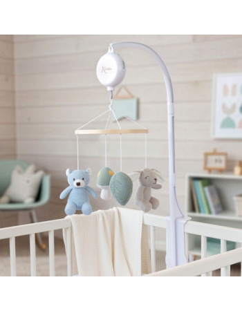 Μουσικό Περιστρεφόμενο Κούνιας "Cotton Friends" Σιέλ | Kiokids