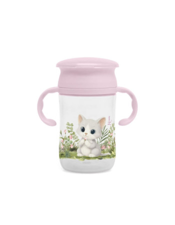 Εκπαιδευτικό Ποτηράκι 360° Γατάκι 330 ml +12m | Kiokids