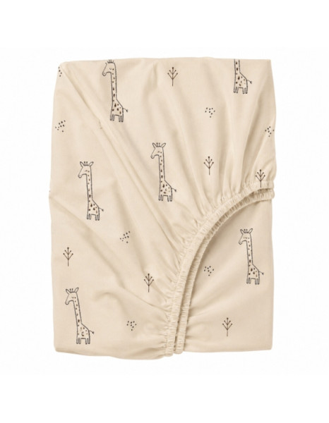 Κατωσέντονο Κούνιας με Λάστιχο Jersey Giraffe 80x140εκ.
