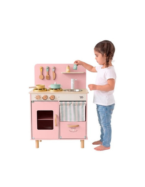 Ξύλινη Κουζίνα «Little Chef» με Αξεσουάρ Ροζ – Saro | Saro